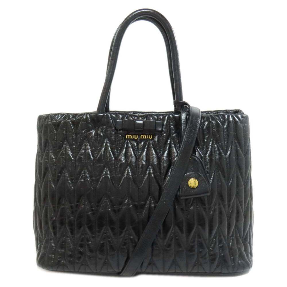 Miu Miu Miu Ribbon Handbag Calfskin Women's MIUMIU
